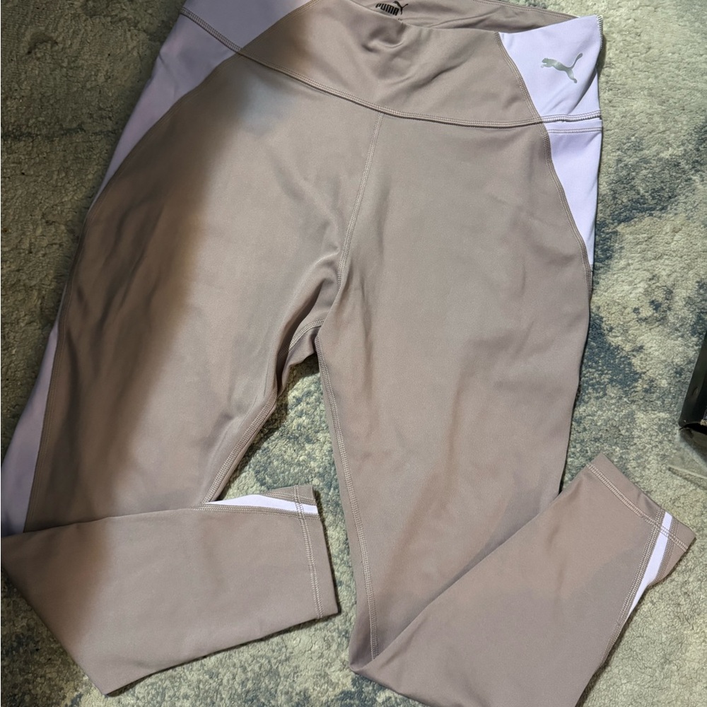 Puma Taupe and Lavender Leggings size L